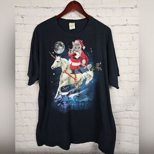 DEC. 25th. Sassy Santa Kitty Christmas T shirt  M 2XL